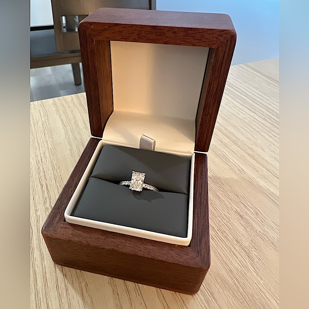 Radiant-Cut Engagement Ring White Gold